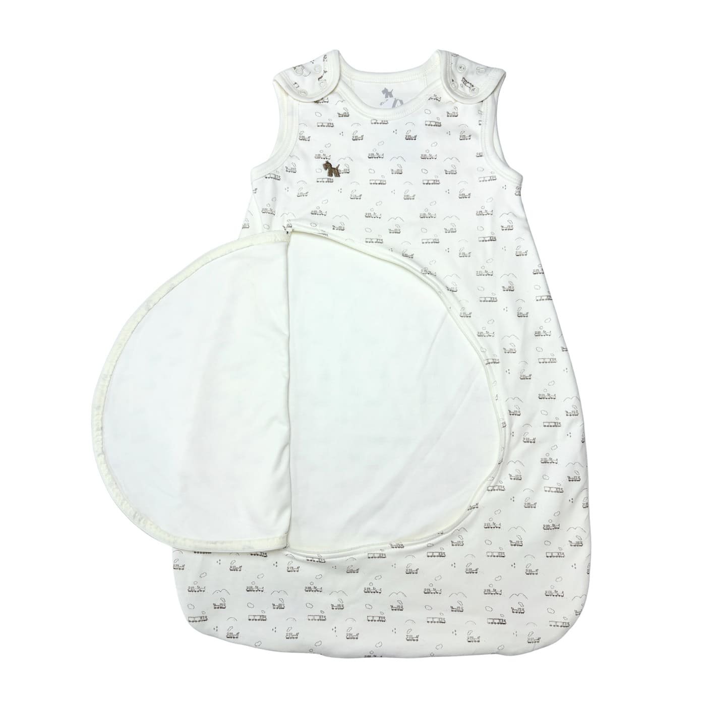 Saquito de Dormir Estilo Gotita Trenes/Algodón Pima - Imagen 2