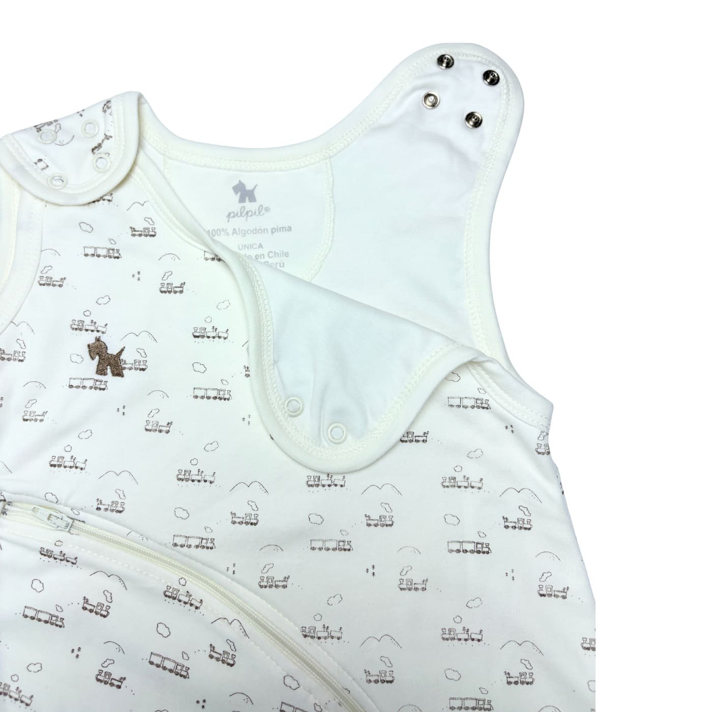 Saquito de Dormir Estilo Gotita Trenes/Algodón Pima - Imagen 3